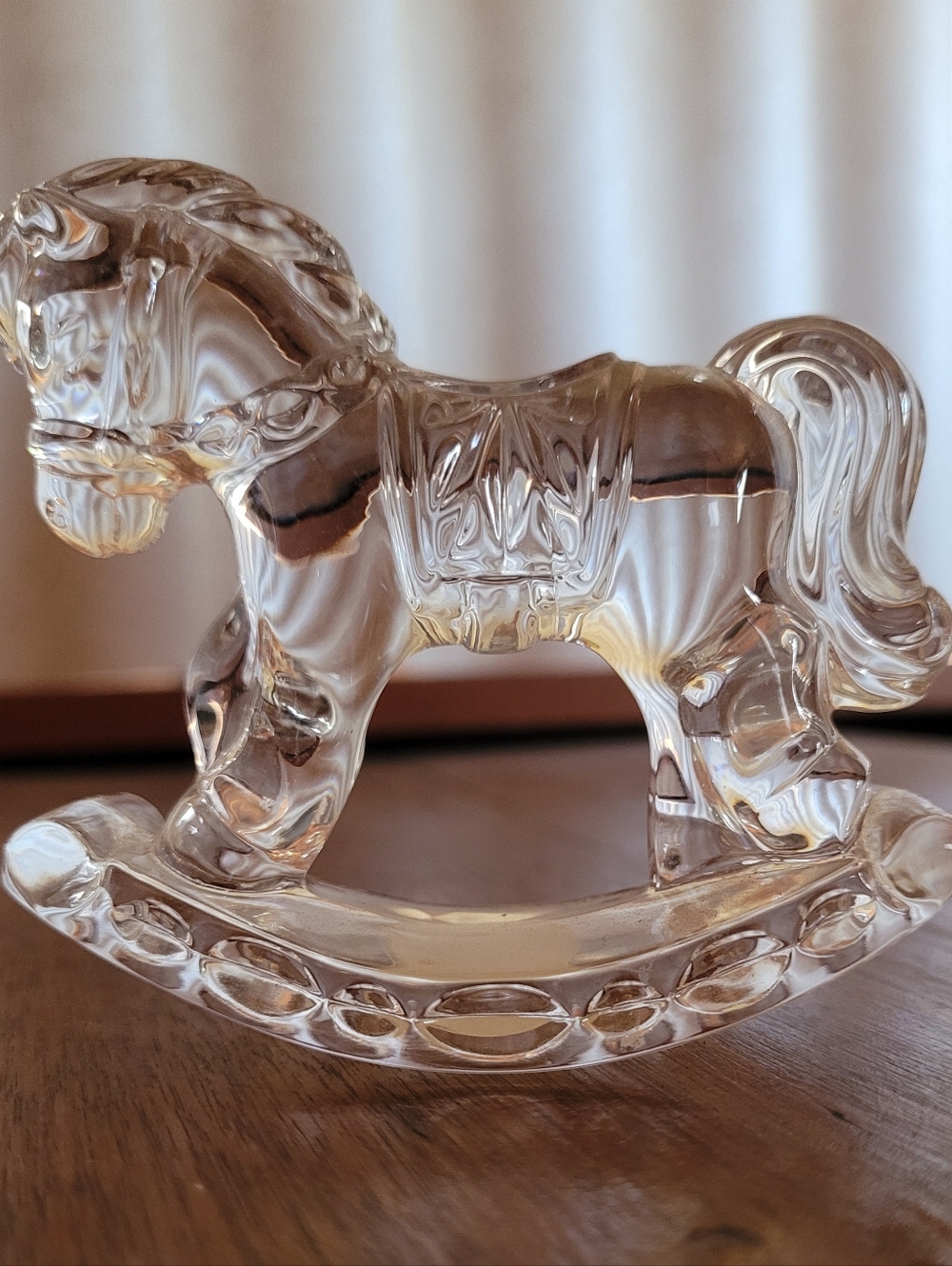 Princess House Clear Glass Rocking Horse Figurine (114)